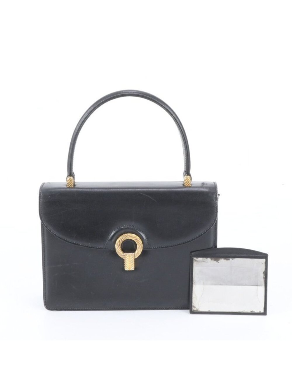 Gucci Vintage Leather Handbag Black